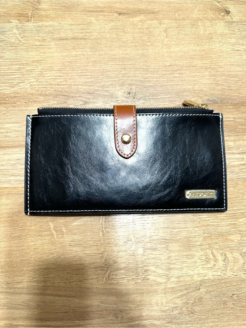 Andoilt Leather Wallet RFID Blocking Credit Card Holder Organizer Cell Phone